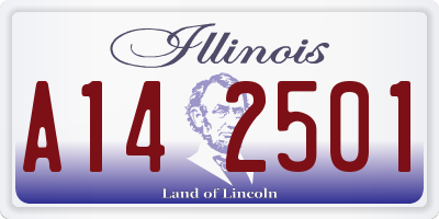 IL license plate A142501
