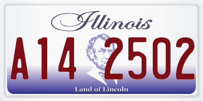 IL license plate A142502