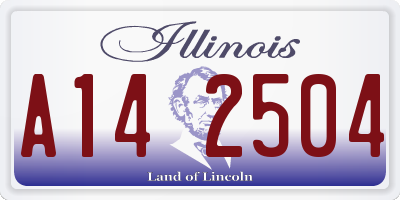 IL license plate A142504