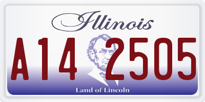 IL license plate A142505
