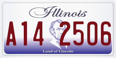 IL license plate A142506