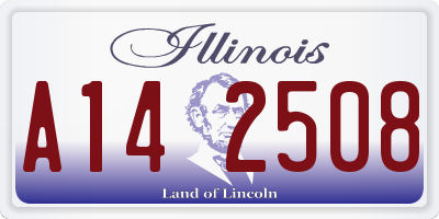 IL license plate A142508