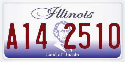 IL license plate A142510