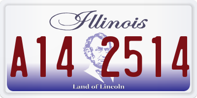 IL license plate A142514