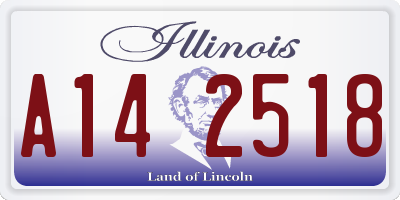 IL license plate A142518