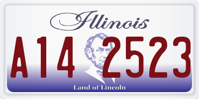 IL license plate A142523