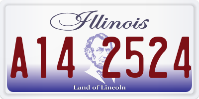 IL license plate A142524