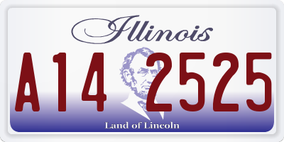 IL license plate A142525