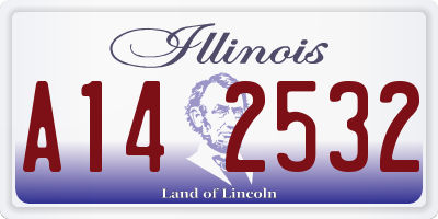 IL license plate A142532