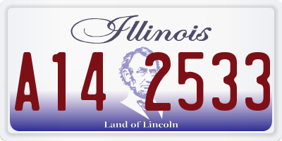 IL license plate A142533
