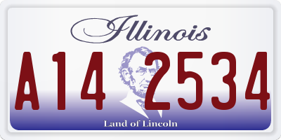 IL license plate A142534