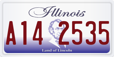 IL license plate A142535
