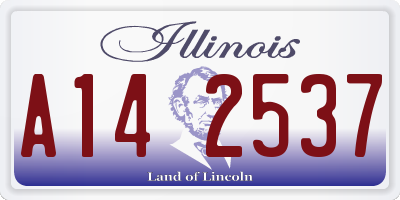 IL license plate A142537