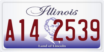 IL license plate A142539