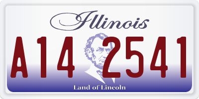 IL license plate A142541