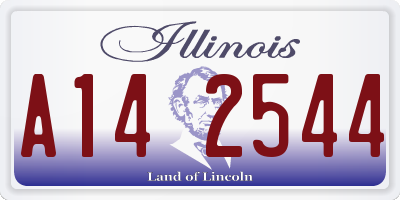 IL license plate A142544