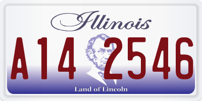 IL license plate A142546