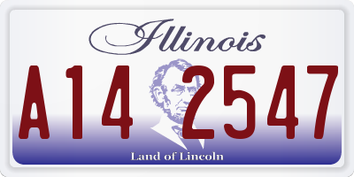 IL license plate A142547