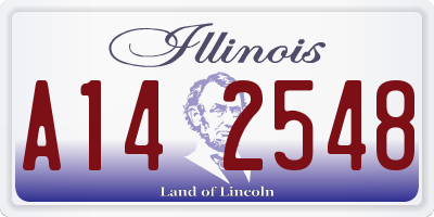 IL license plate A142548