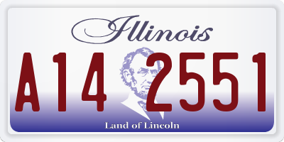 IL license plate A142551