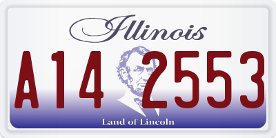 IL license plate A142553