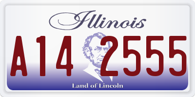 IL license plate A142555