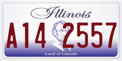 IL license plate A142557