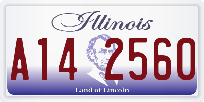IL license plate A142560