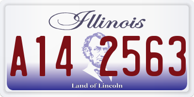 IL license plate A142563