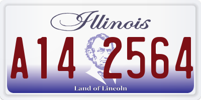 IL license plate A142564