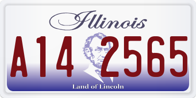 IL license plate A142565
