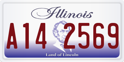 IL license plate A142569