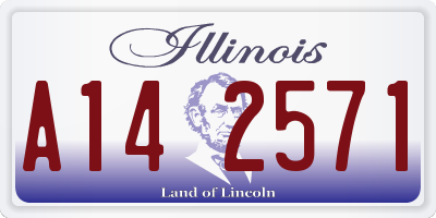 IL license plate A142571