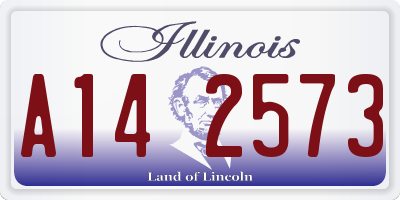 IL license plate A142573