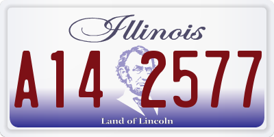 IL license plate A142577