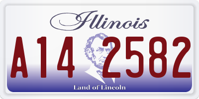 IL license plate A142582