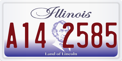 IL license plate A142585