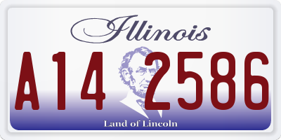 IL license plate A142586