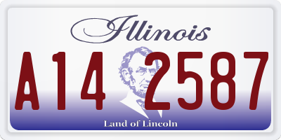 IL license plate A142587