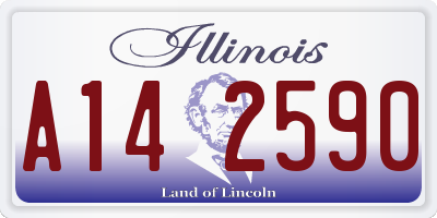 IL license plate A142590