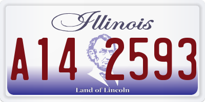 IL license plate A142593