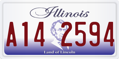 IL license plate A142594