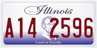 IL license plate A142596