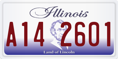 IL license plate A142601