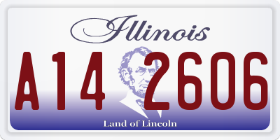 IL license plate A142606