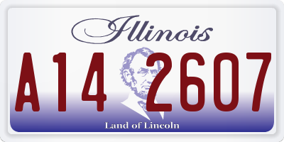 IL license plate A142607