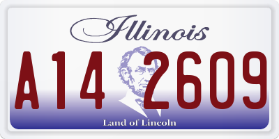 IL license plate A142609