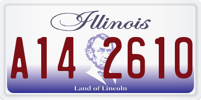 IL license plate A142610