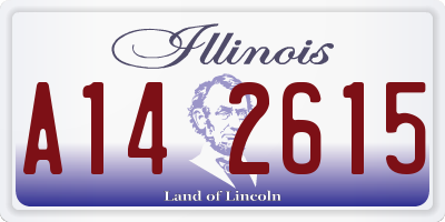 IL license plate A142615