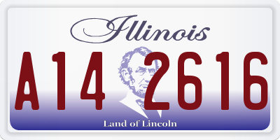 IL license plate A142616